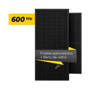 KIT DE 4 MÓDULOS BIFACIAL 132 CEL. N TYPE 600W CABO 0.30M SOLAR N PLUS